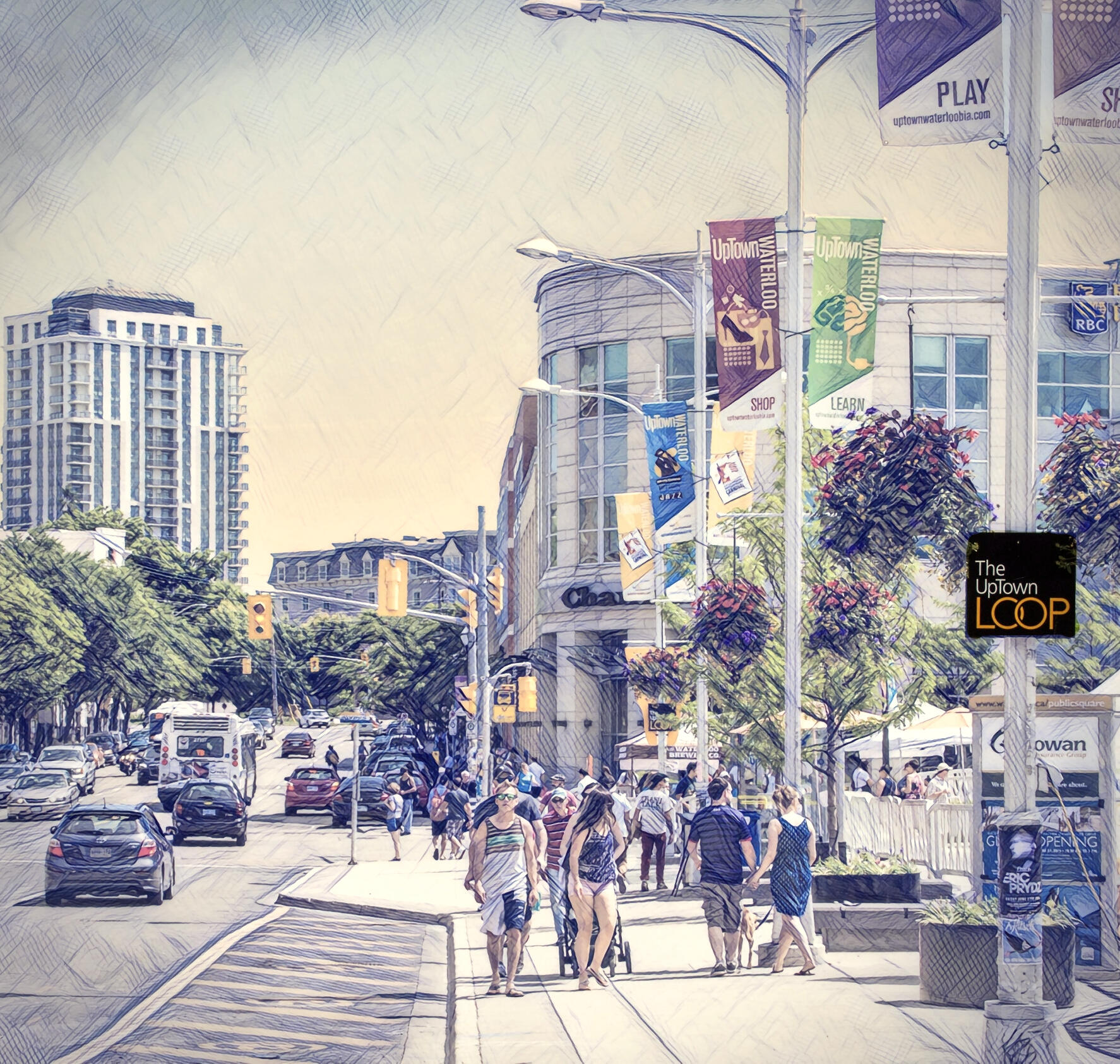 Visit our Waterloo, Ontario showroom to explore the possibilities of luxury home building and renovations with Erb Rose Homes. Erb Rose Homes showroom in Waterloo, Ontario, displaying luxury home building and renovation options.